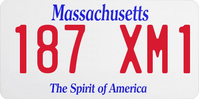 MA license plate 187XM1