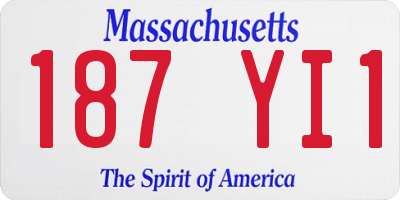 MA license plate 187YI1