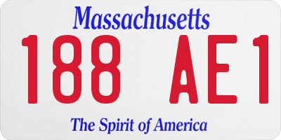MA license plate 188AE1