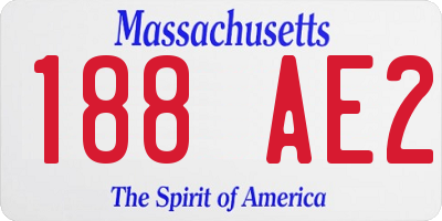 MA license plate 188AE2