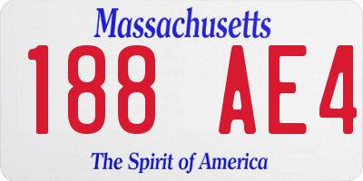 MA license plate 188AE4