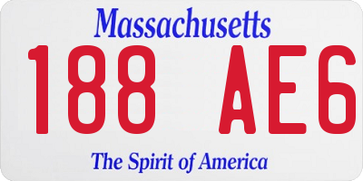MA license plate 188AE6