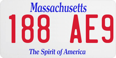 MA license plate 188AE9