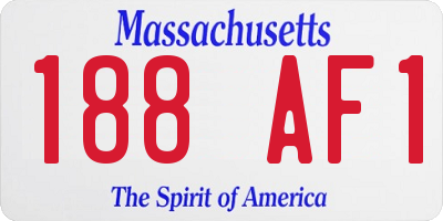 MA license plate 188AF1