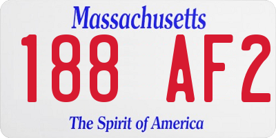 MA license plate 188AF2