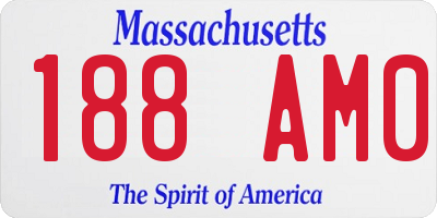 MA license plate 188AM0