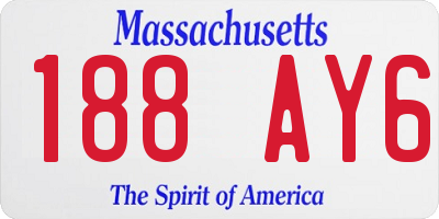 MA license plate 188AY6