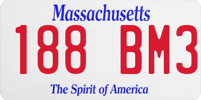 MA license plate 188BM3
