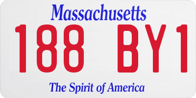MA license plate 188BY1
