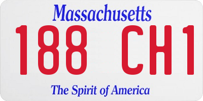 MA license plate 188CH1