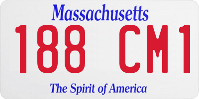MA license plate 188CM1