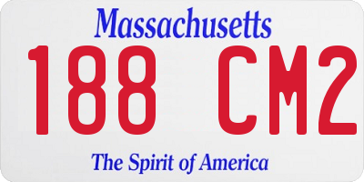 MA license plate 188CM2