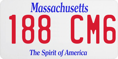 MA license plate 188CM6
