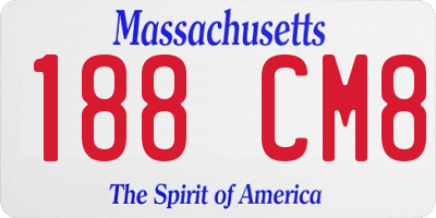 MA license plate 188CM8