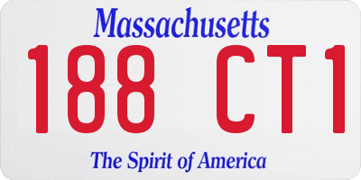 MA license plate 188CT1