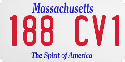 MA license plate 188CV1