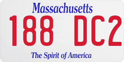 MA license plate 188DC2