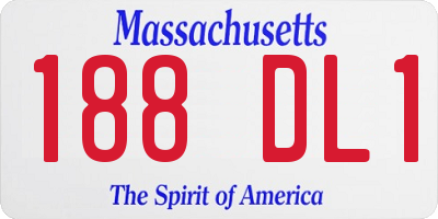 MA license plate 188DL1
