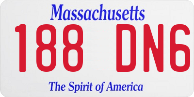 MA license plate 188DN6
