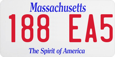 MA license plate 188EA5