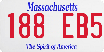 MA license plate 188EB5