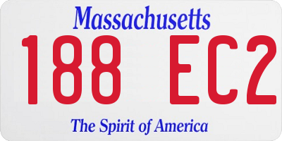 MA license plate 188EC2