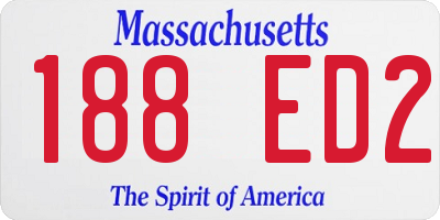 MA license plate 188ED2