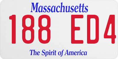 MA license plate 188ED4