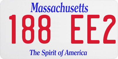 MA license plate 188EE2