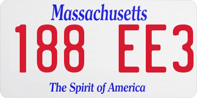 MA license plate 188EE3