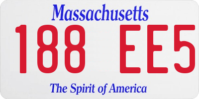 MA license plate 188EE5