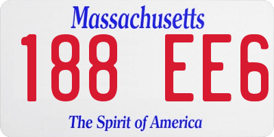 MA license plate 188EE6