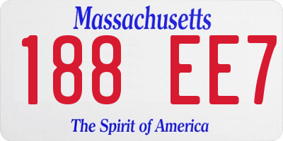 MA license plate 188EE7
