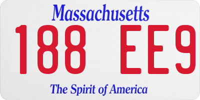 MA license plate 188EE9