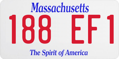 MA license plate 188EF1
