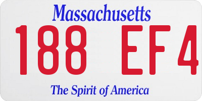 MA license plate 188EF4
