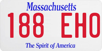 MA license plate 188EH0
