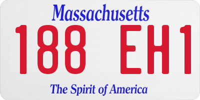 MA license plate 188EH1