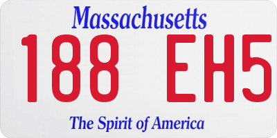 MA license plate 188EH5