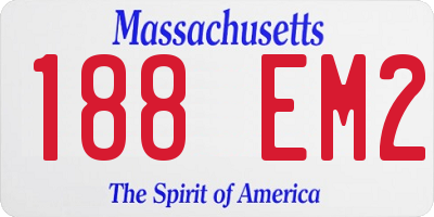 MA license plate 188EM2