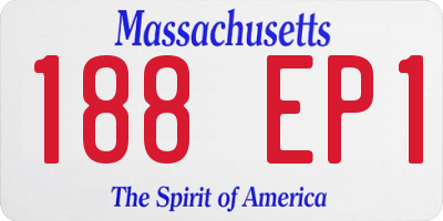 MA license plate 188EP1