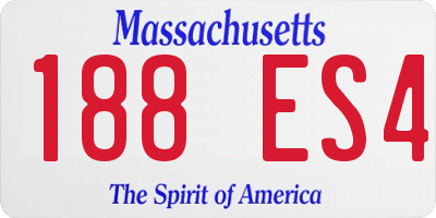 MA license plate 188ES4