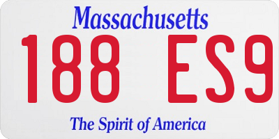 MA license plate 188ES9