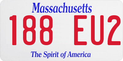MA license plate 188EU2