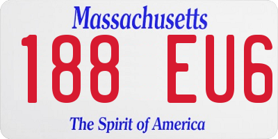 MA license plate 188EU6