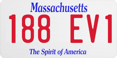 MA license plate 188EV1