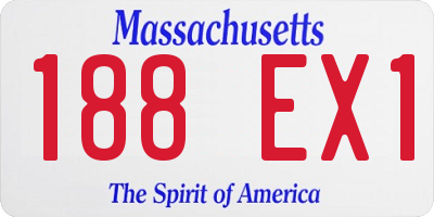 MA license plate 188EX1