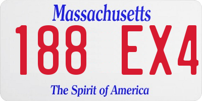 MA license plate 188EX4