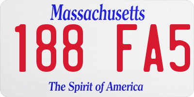 MA license plate 188FA5