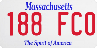 MA license plate 188FC0